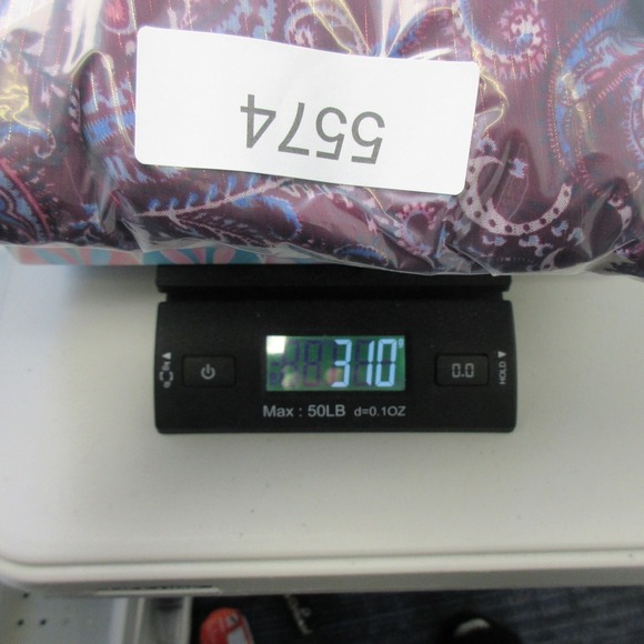 Talbots Paisley Midi Dress 14 Purple Long Puff Sleeve Casual Boho Floral 310 - Picture 11 of 12